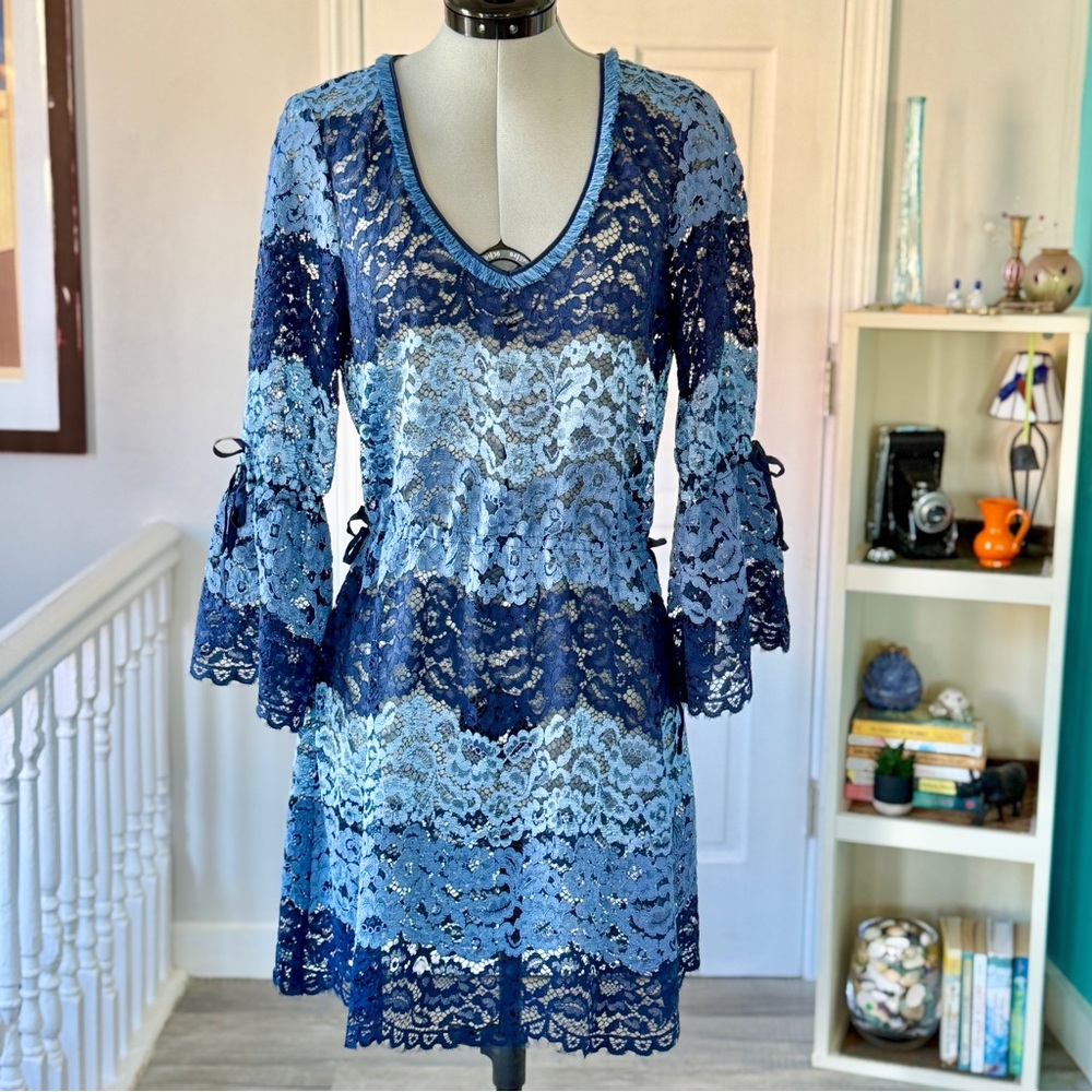 Calypso St. Barth Color Block Lace Dress (size M)